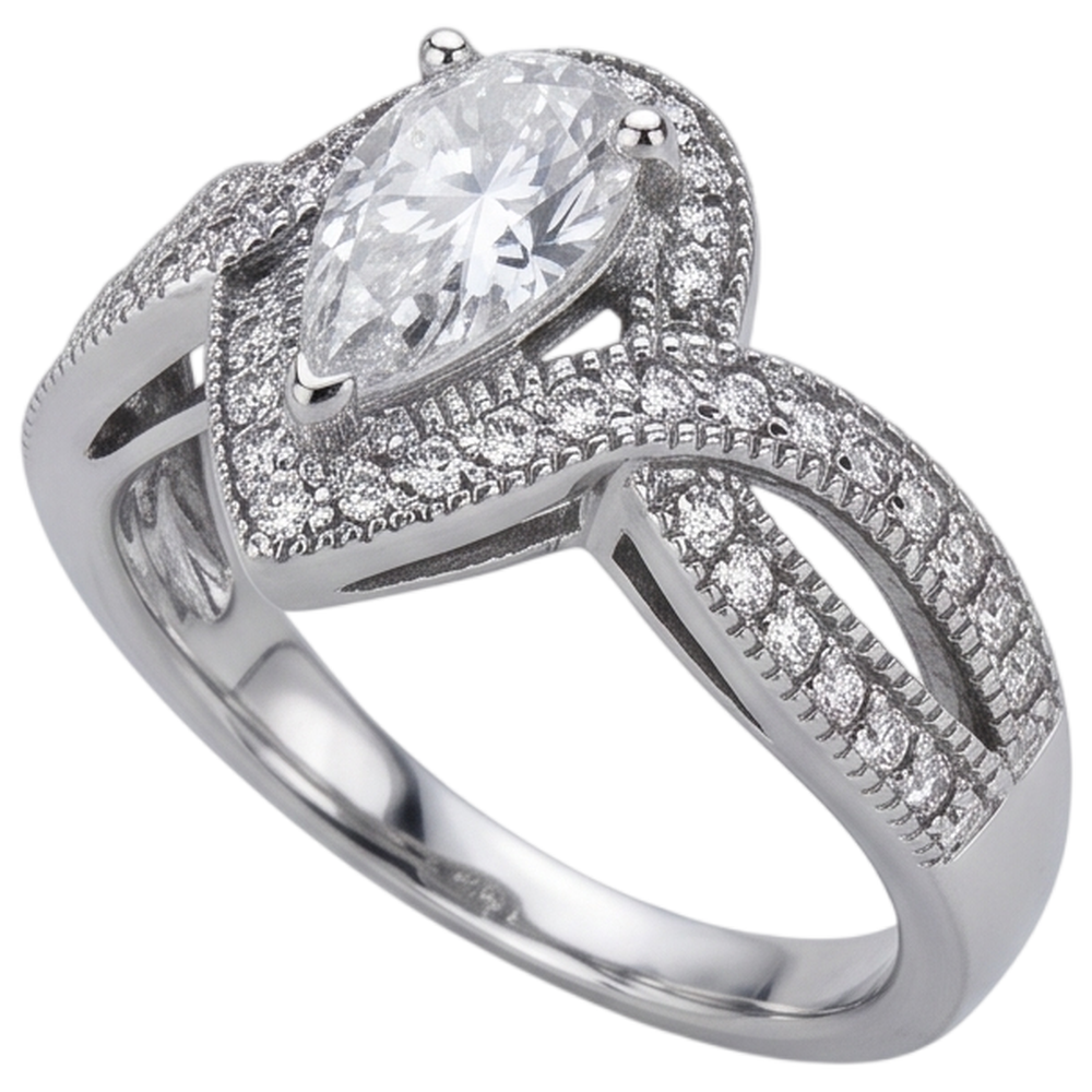 Natural Diamond Ring 1.25ct - White Gold 14K