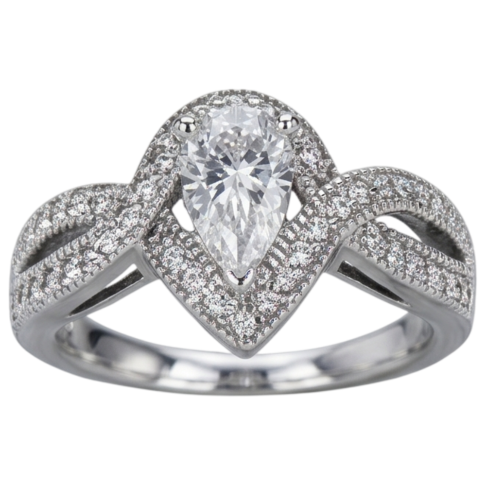 Natural Diamond Ring 1.25ct - White Gold 14K
