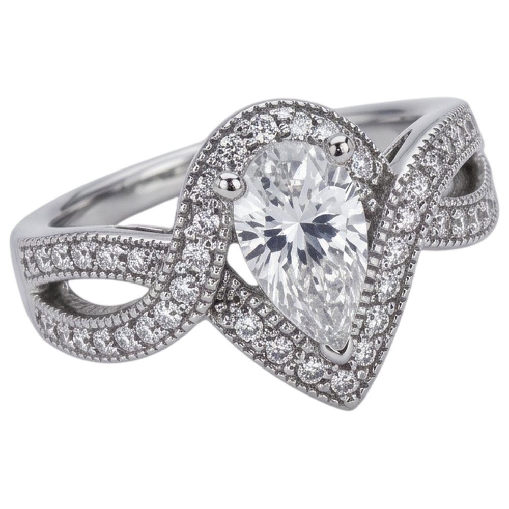 Natural Diamond Ring 1.25ct - White Gold 14K