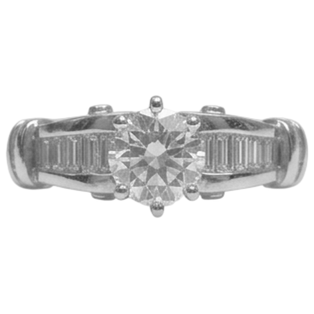 Natural Diamond Ring 1.30ct - White Gold 14K