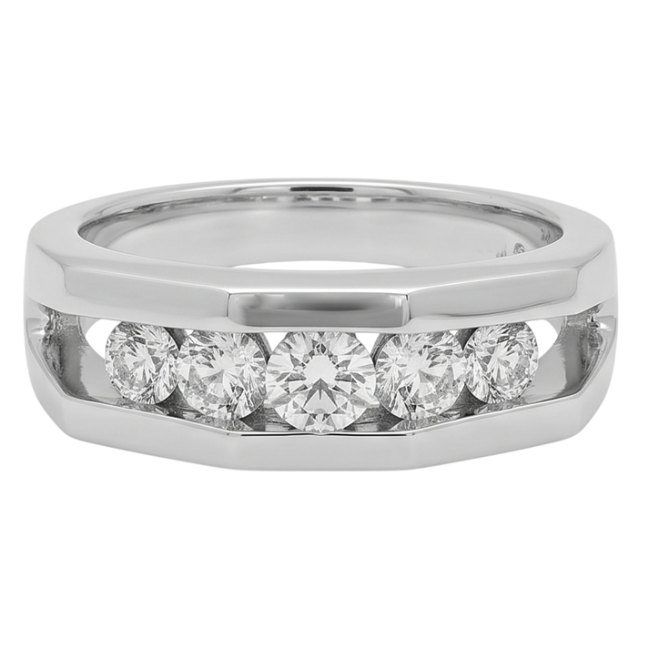 Natural Diamond Ring 1.40ct - White Gold 14K