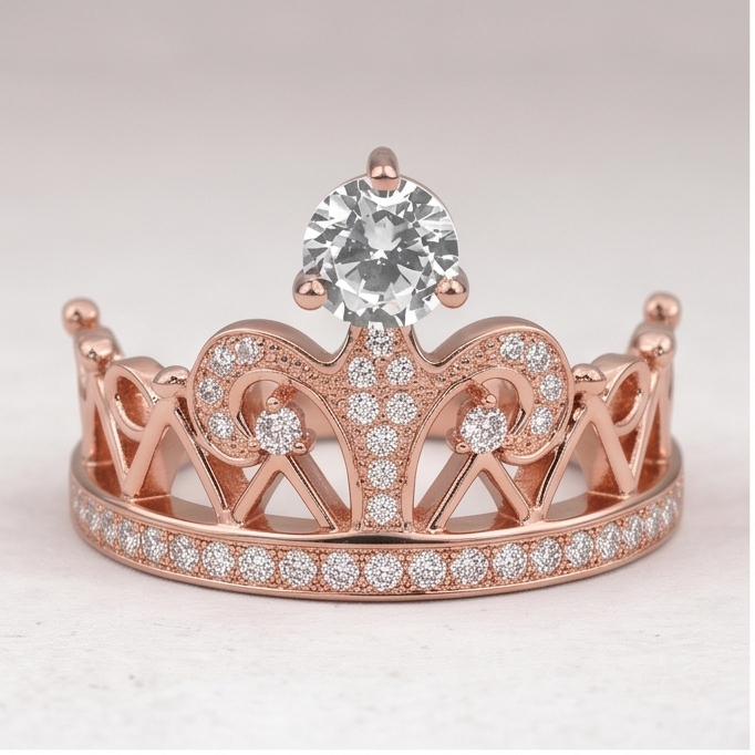 Natural Diamond Ring 1.50ct - Rose Gold 14K