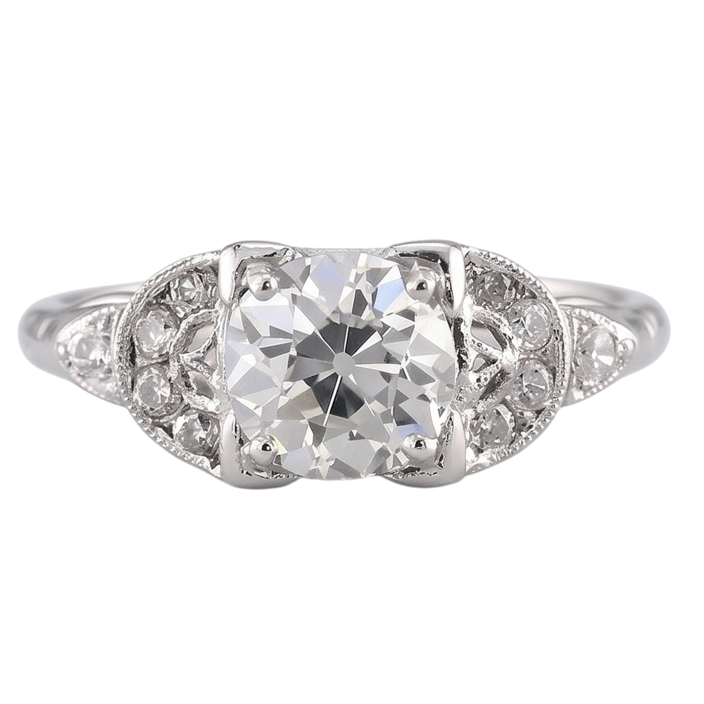 Natural Diamond Ring 1.50ct - White Gold 14K