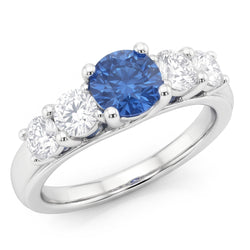 Natural Diamond Ring 1.50ct - White Gold 14K