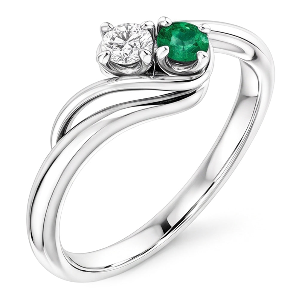 Natural Diamond Ring 1.50ct - White Gold 14K
