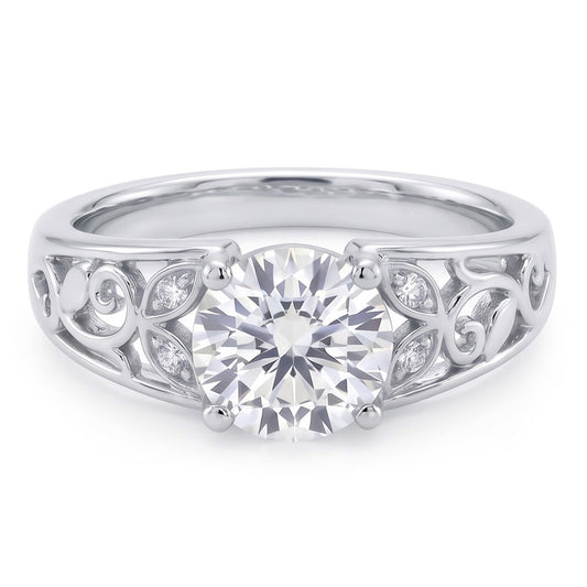 Natural Diamond Ring 1.50ct - White Gold 14K