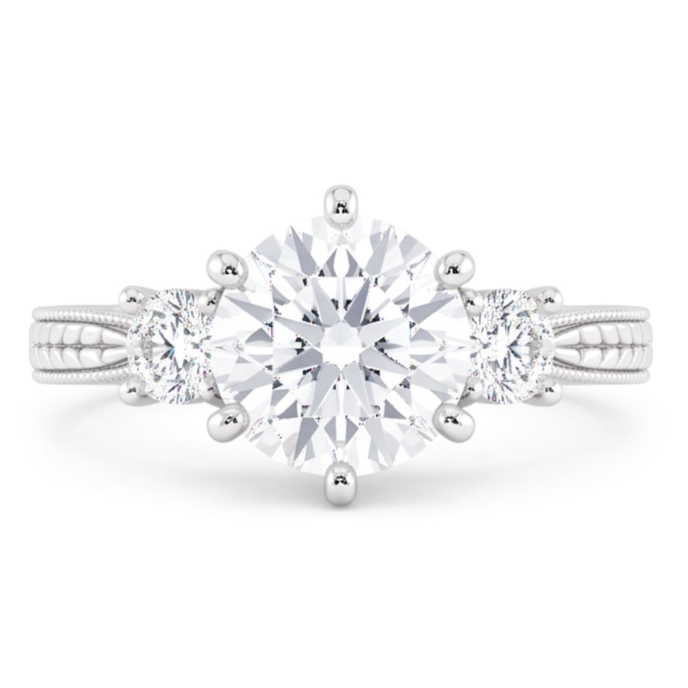Natural Diamond Ring 1.50ct - White Gold 14K