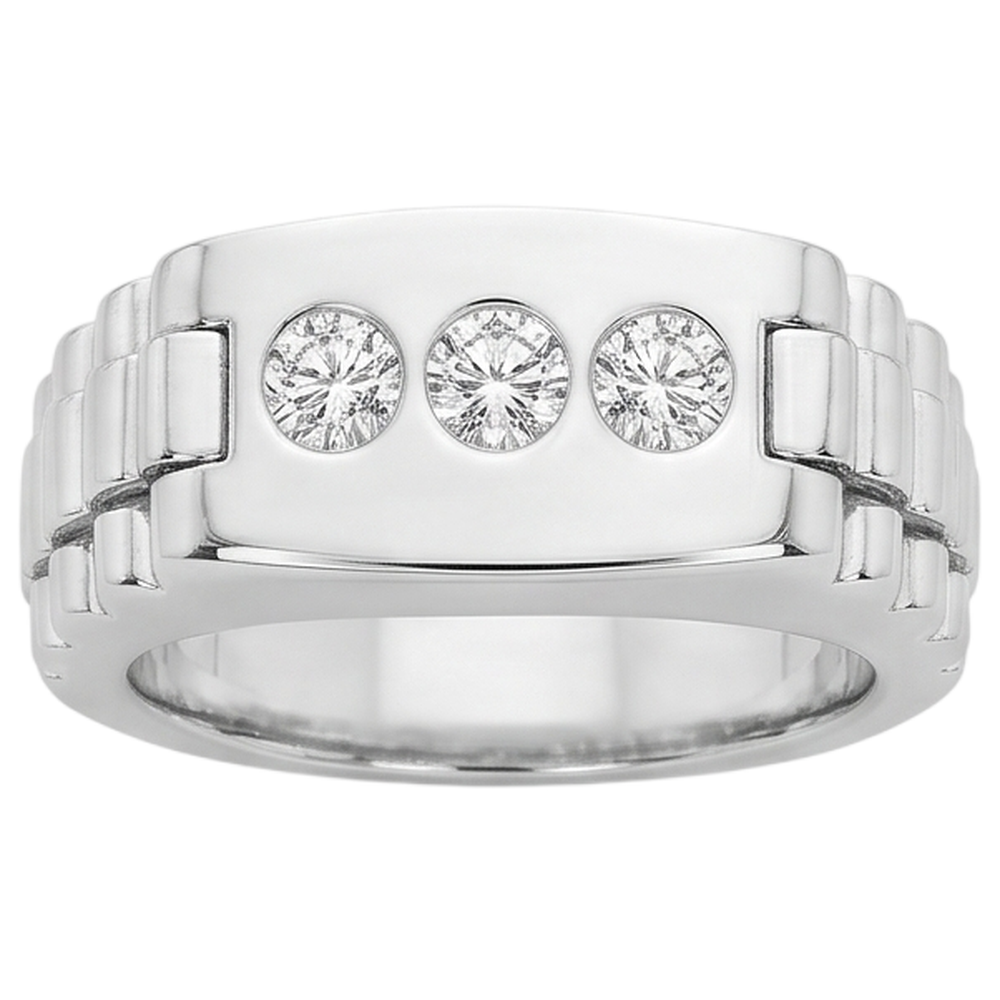 Natural Diamond Ring 1.50ct - White Gold 14K