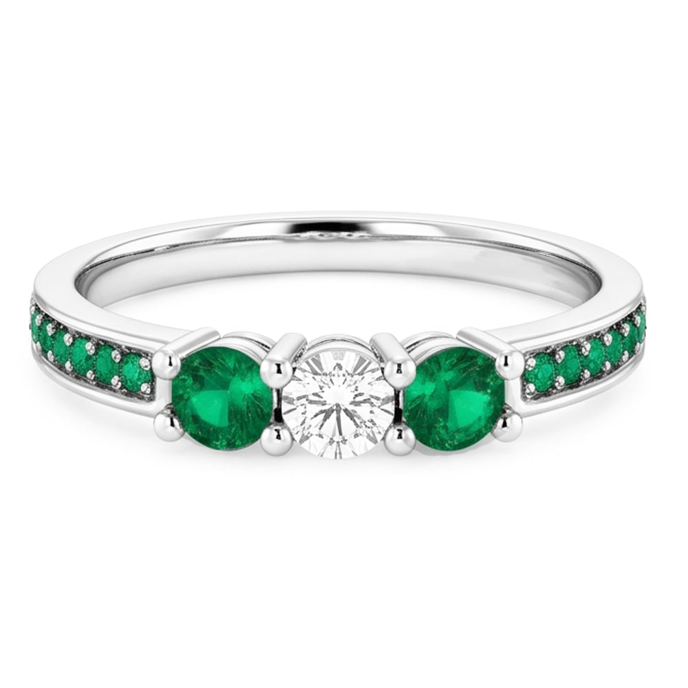 Natural Diamond Ring 1.50ct - White Gold 14K