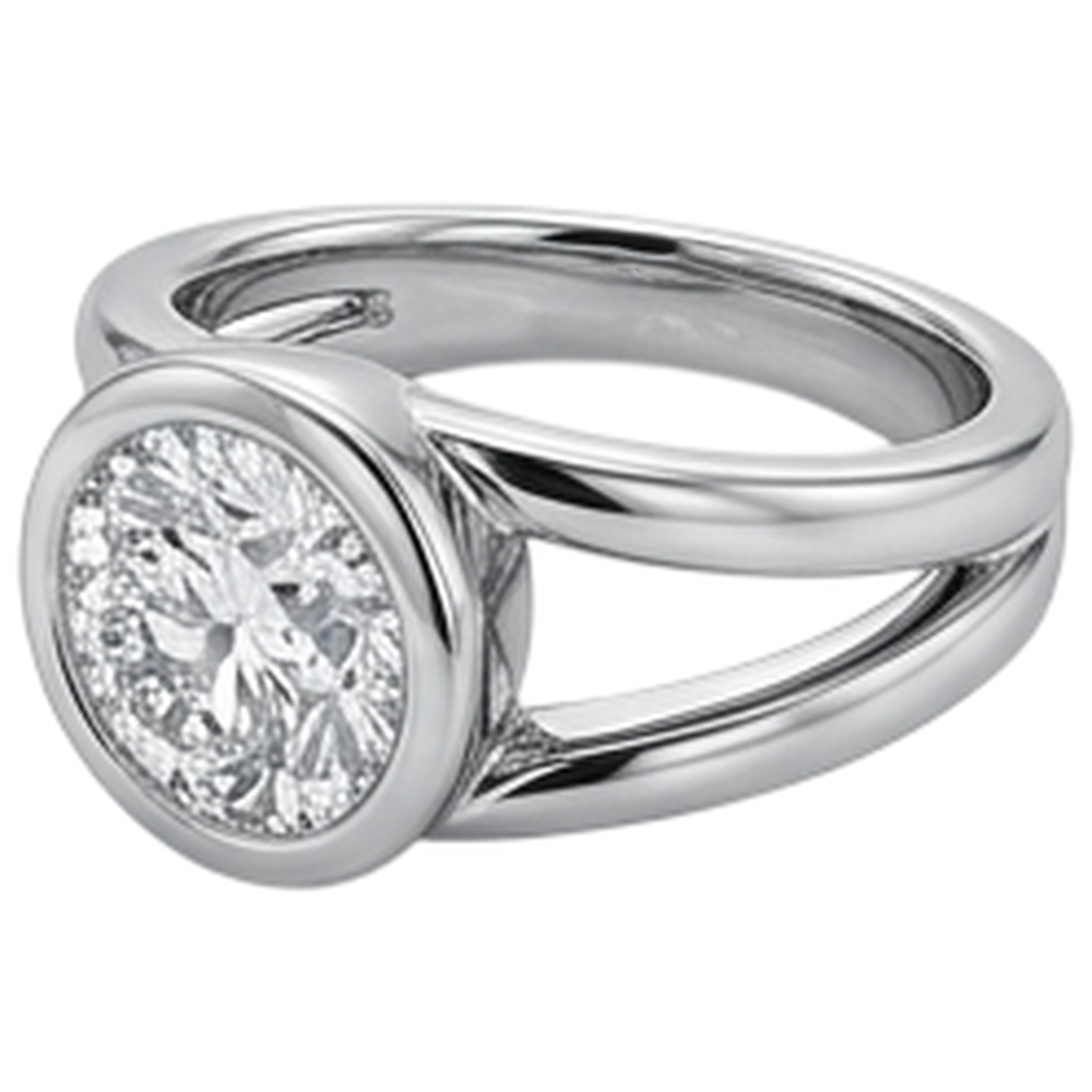 Natural Diamond Ring 1.50ct - White Gold 14K