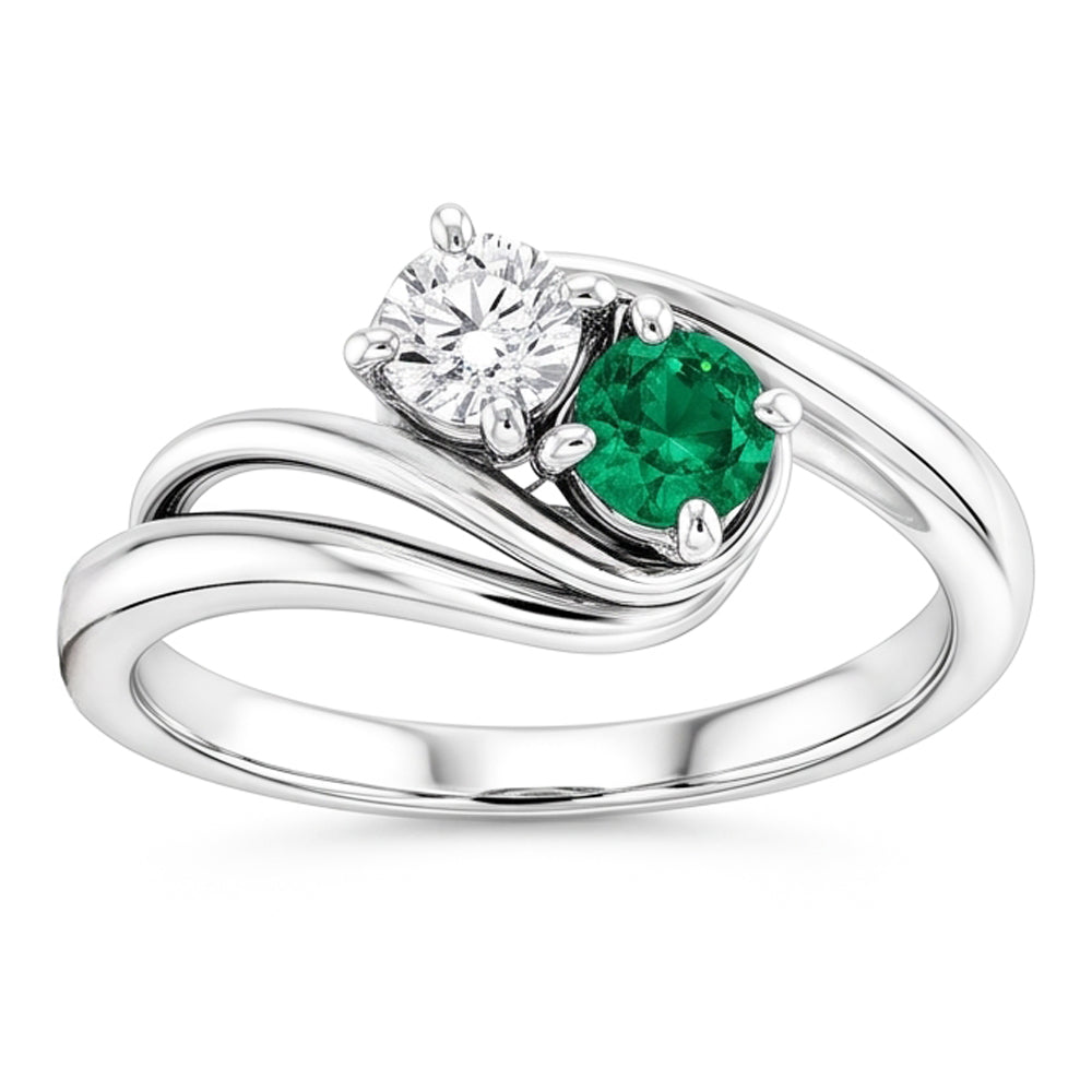 Natural Diamond Ring 1.50ct - White Gold 14K