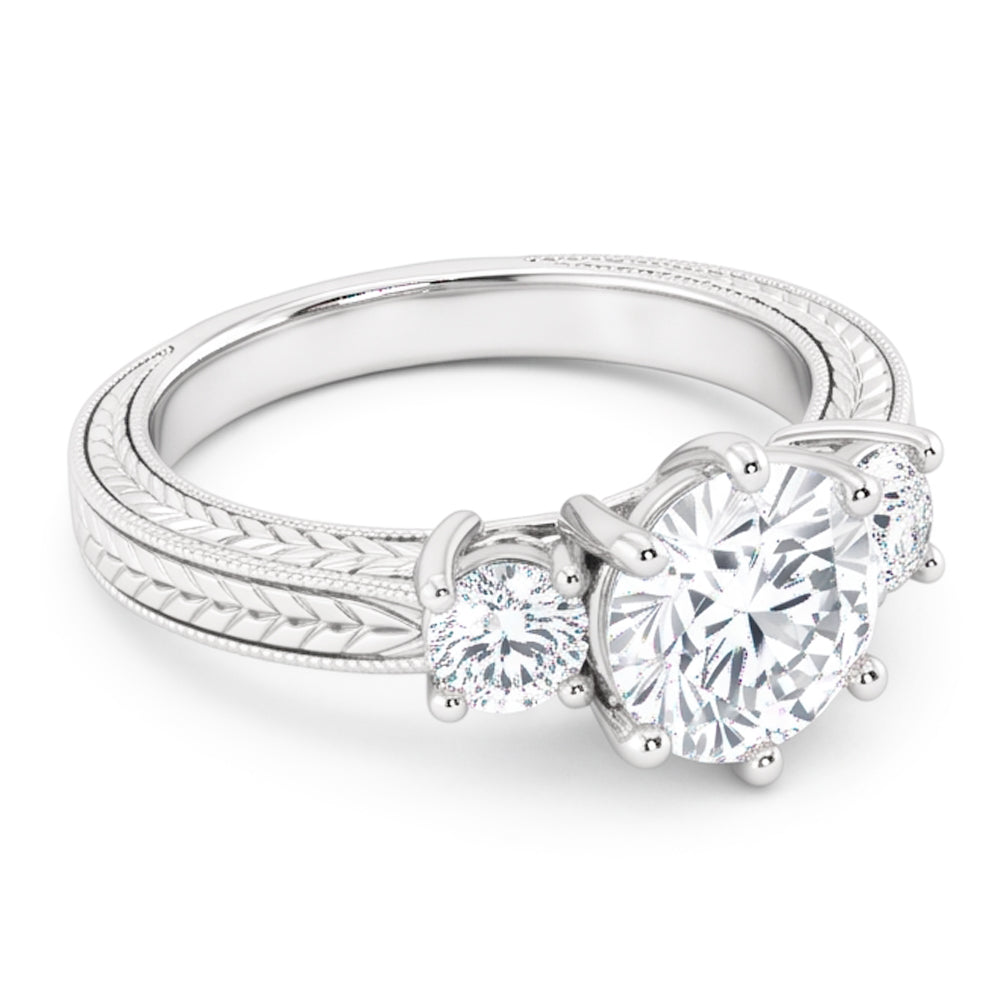 Natural Diamond Ring 1.50ct - White Gold 14K