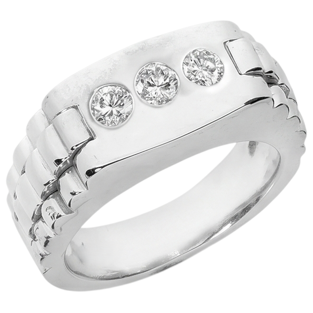 Natural Diamond Ring 1.50ct - White Gold 14K