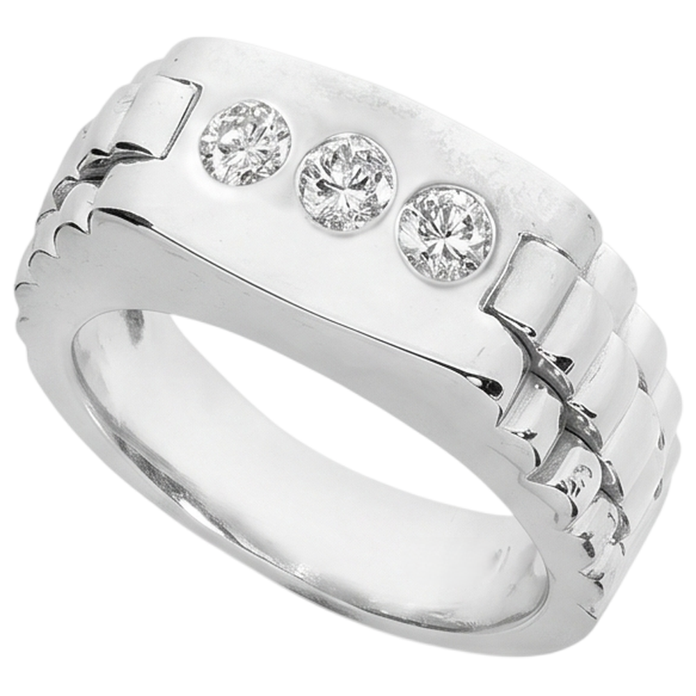Natural Diamond Ring 1.50ct - White Gold 14K