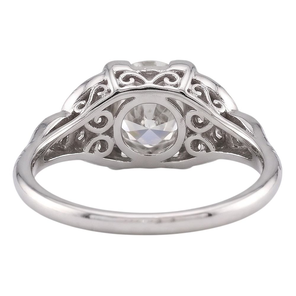 Natural Diamond Ring 1.50ct - White Gold 14K