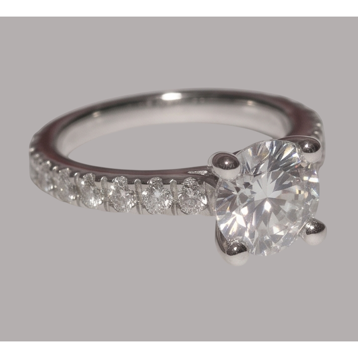 Natural Diamond Ring 1.50ct - White Gold 14K