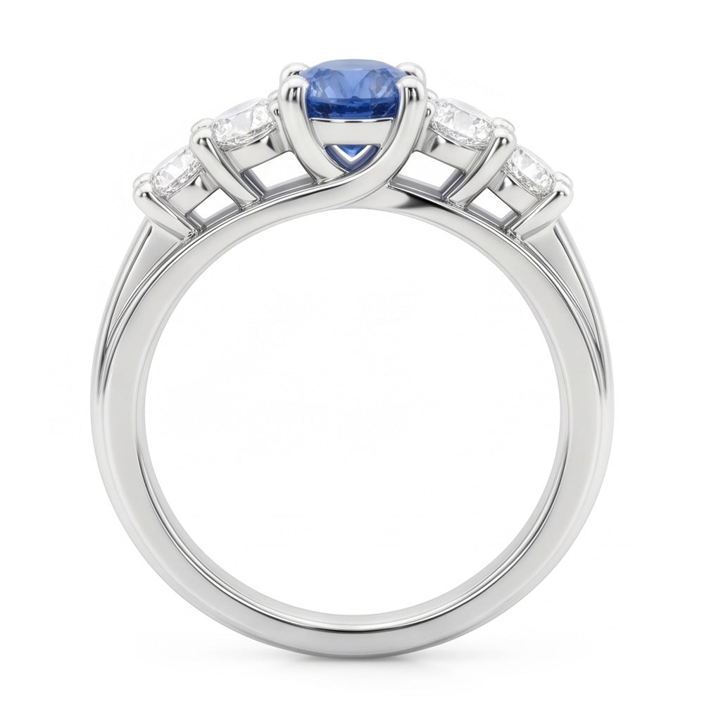 Natural Diamond Ring 1.50ct - White Gold 14K