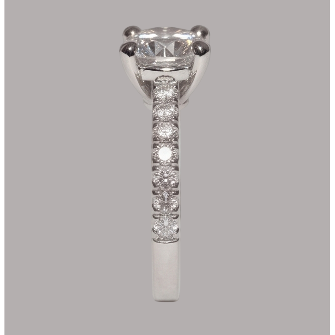 Natural Diamond Ring 1.50ct - White Gold 14K