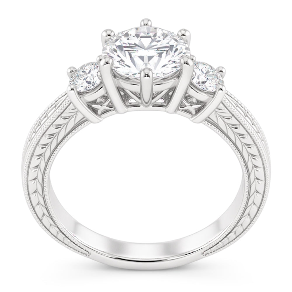 Natural Diamond Ring 1.50ct - White Gold 14K