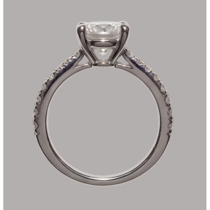 Natural Diamond Ring 1.50ct - White Gold 14K