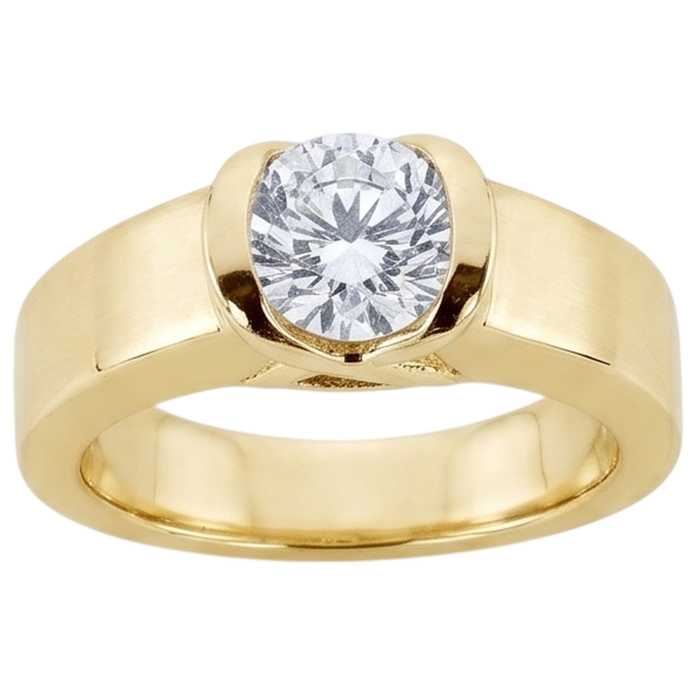 Natural Diamond Ring 1.50ct - Yellow Gold 14K