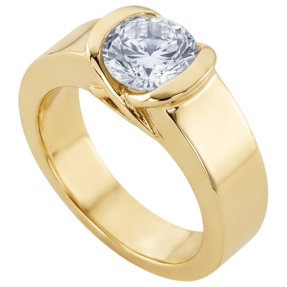 Natural Diamond Ring 1.50ct - Yellow Gold 14K