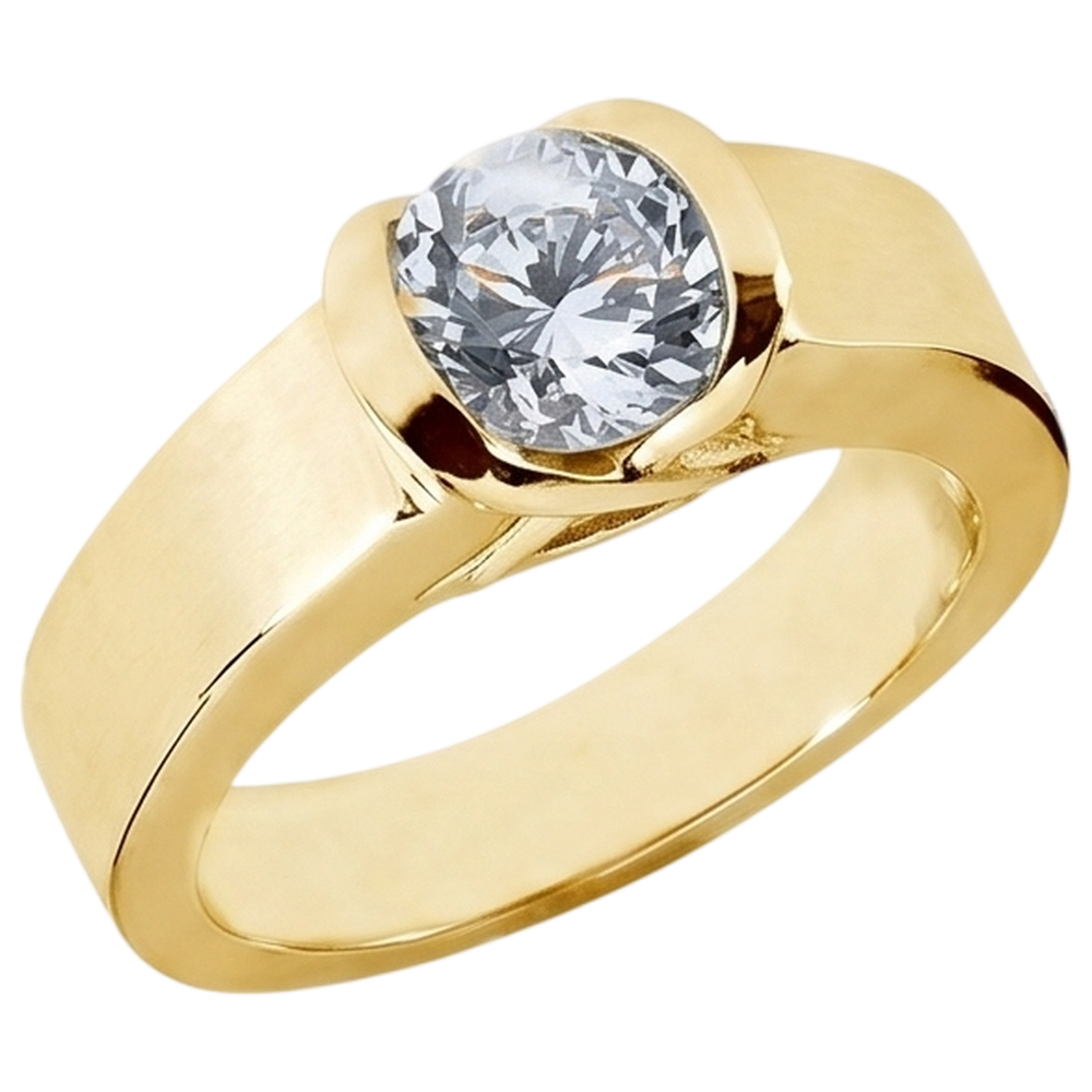 Natural Diamond Ring 1.50ct - Yellow Gold 14K