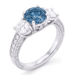 Natural Diamond Ring 1.60ct - White Gold 14K