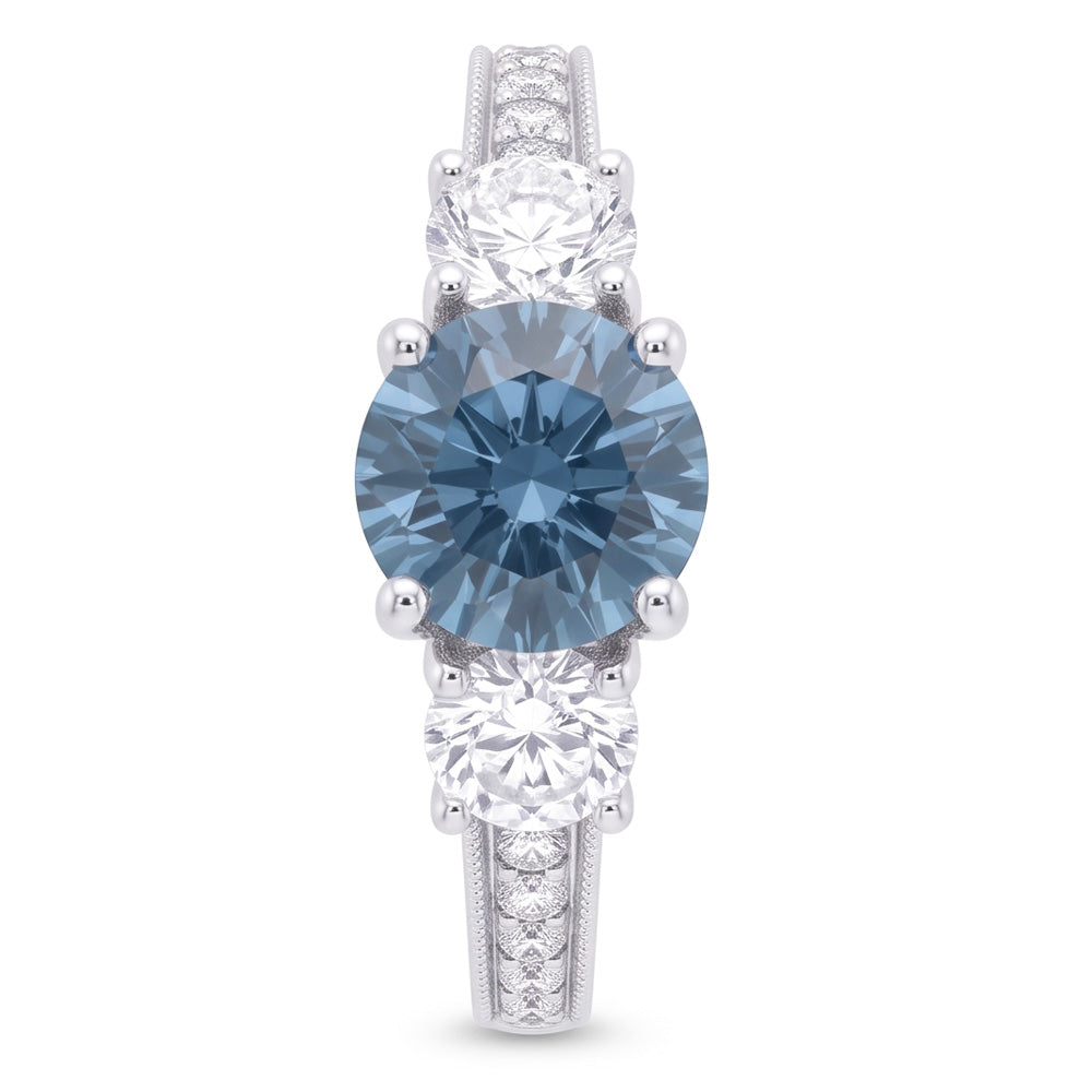 Natural Diamond Ring 1.60ct - White Gold 14K