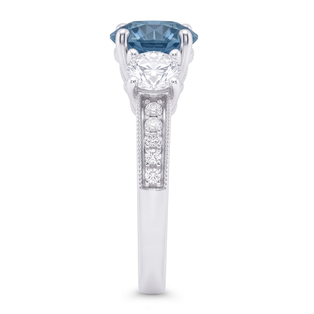 Natural Diamond Ring 1.60ct - White Gold 14K