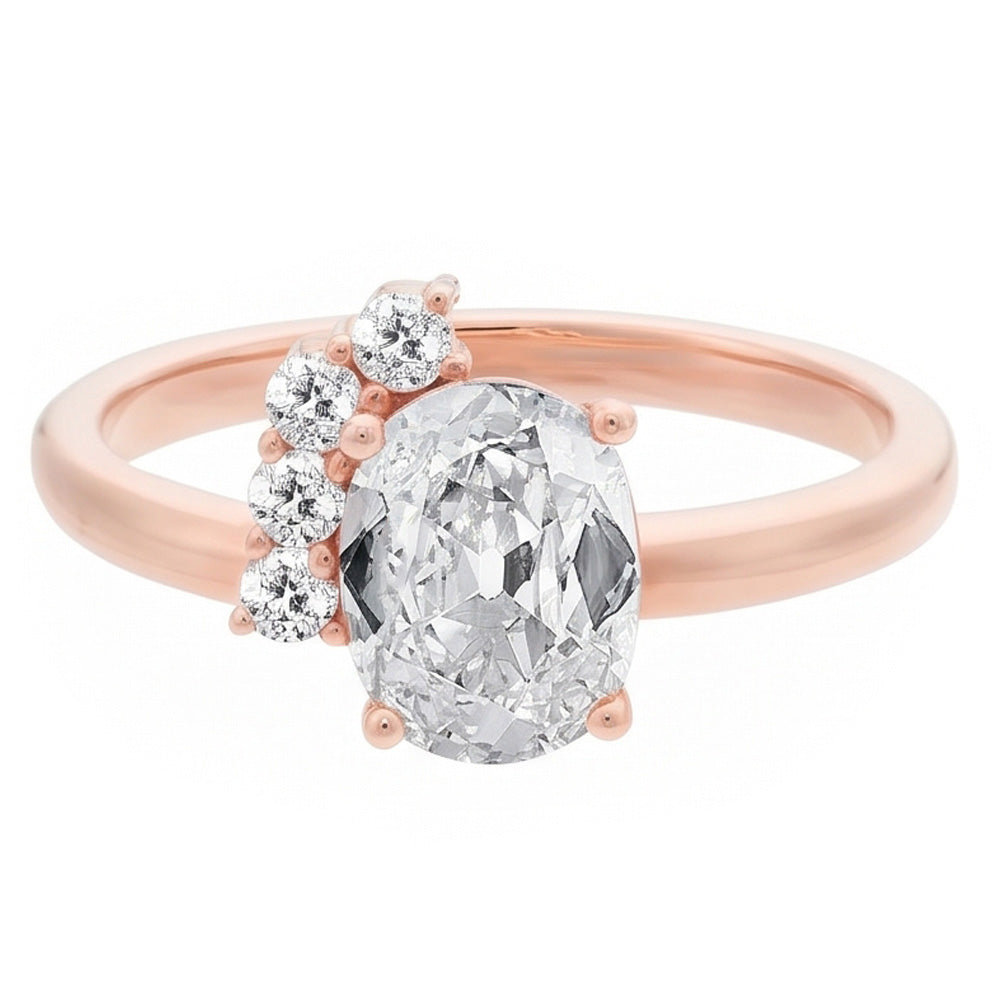 Natural Diamond Ring 1.75ct - Rose Gold 14K
