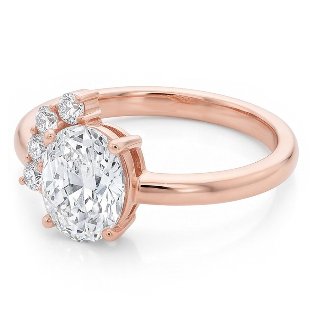 Natural Diamond Ring 1.75ct - Rose Gold 14K