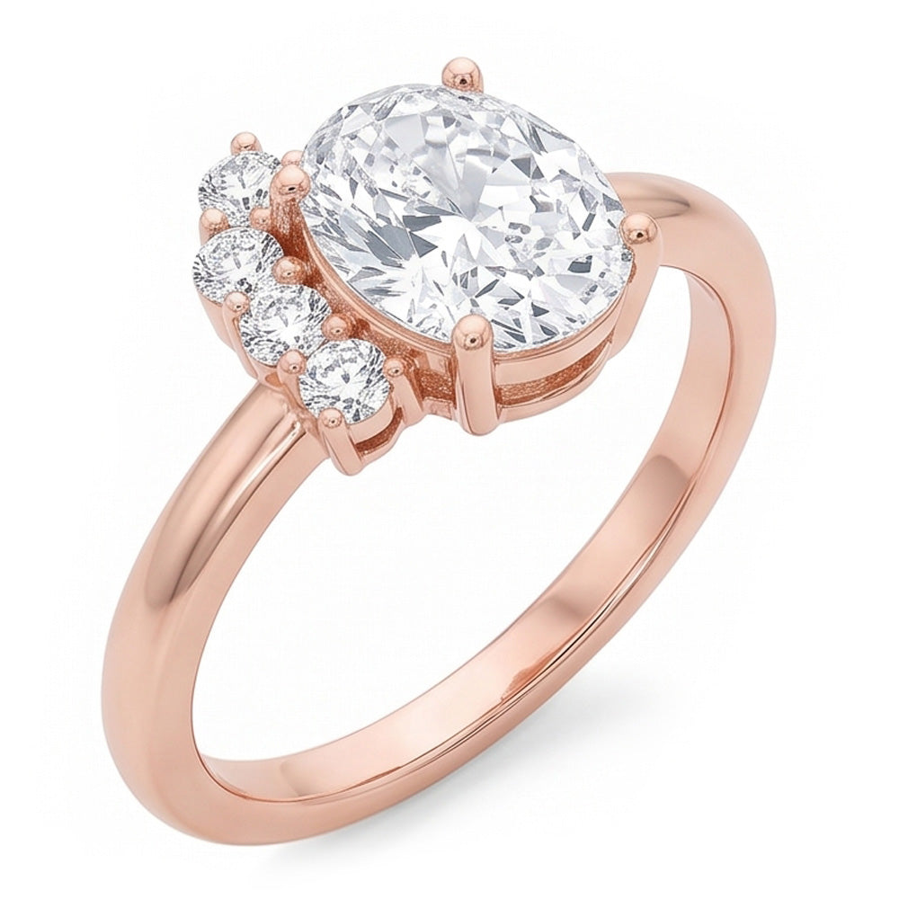 Natural Diamond Ring 1.75ct - Rose Gold 14K