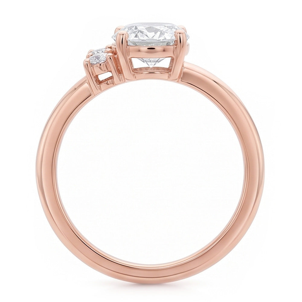 Natural Diamond Ring 1.75ct - Rose Gold 14K