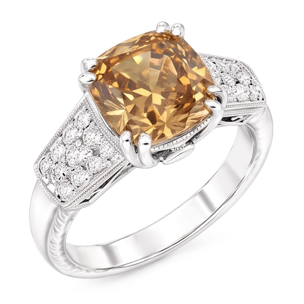 Natural Diamond Ring 1.75ct - White Gold 14K