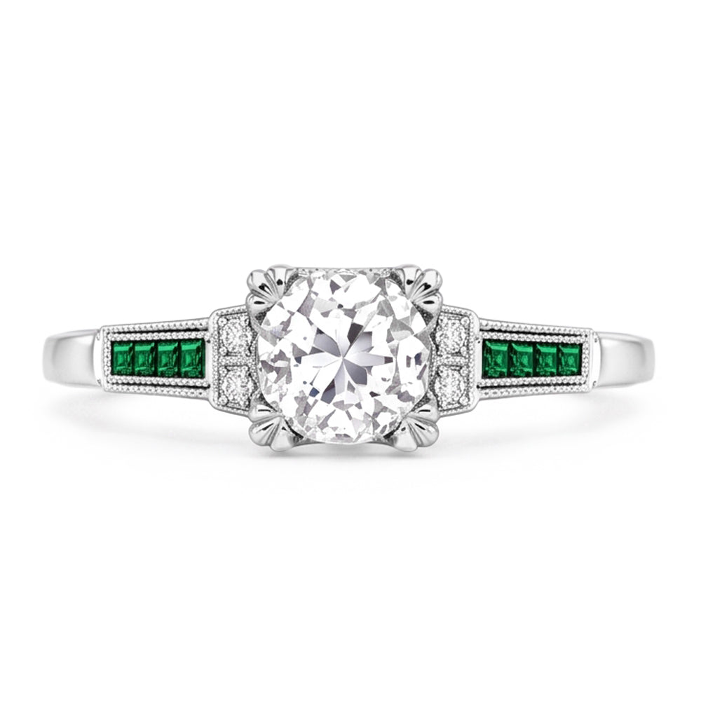 Natural Diamond Ring 1.75ct - White Gold 14K