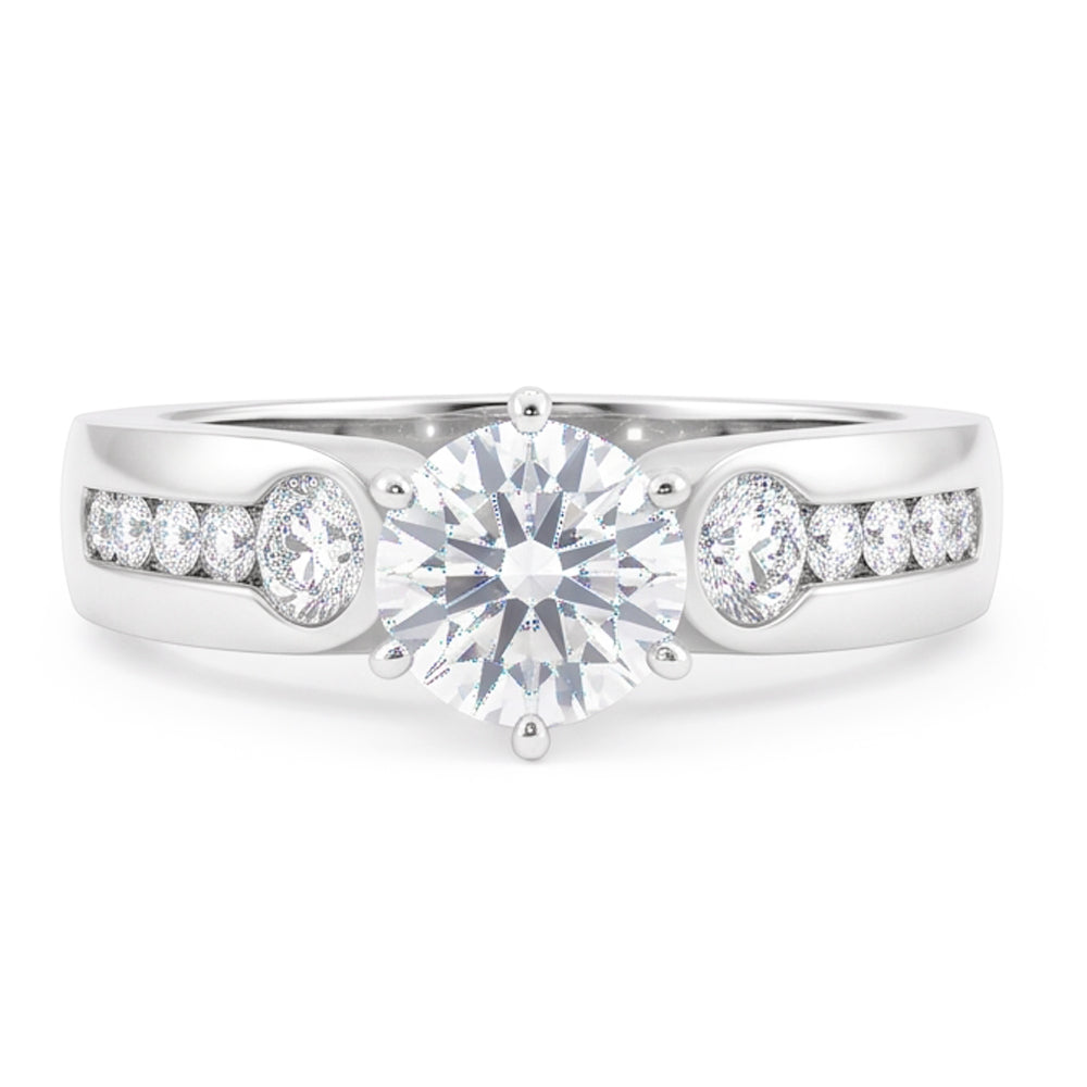 Natural Diamond Ring 1.75ct - White Gold 14K