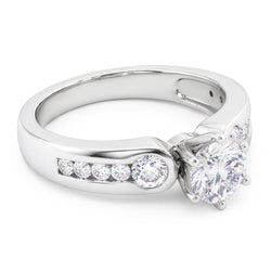 Natural Diamond Ring 1.75ct - White Gold 14K