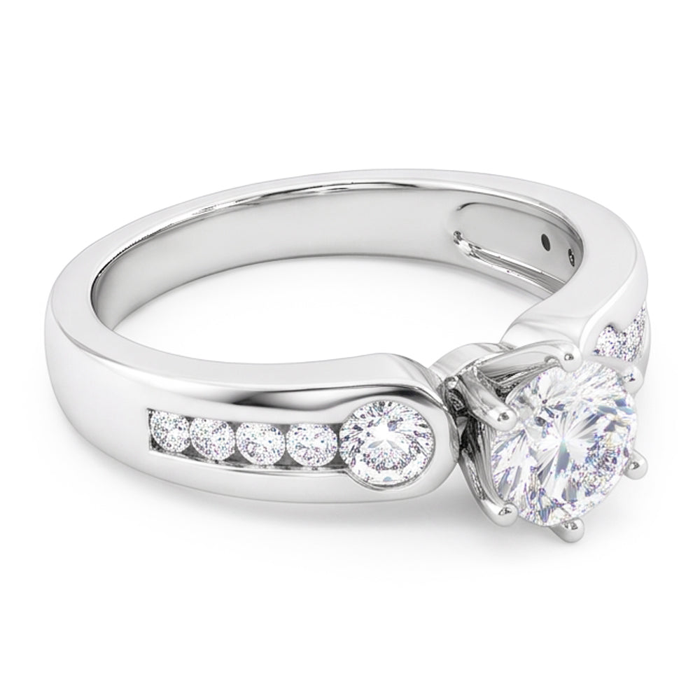 Natural Diamond Ring 1.75ct - White Gold 14K