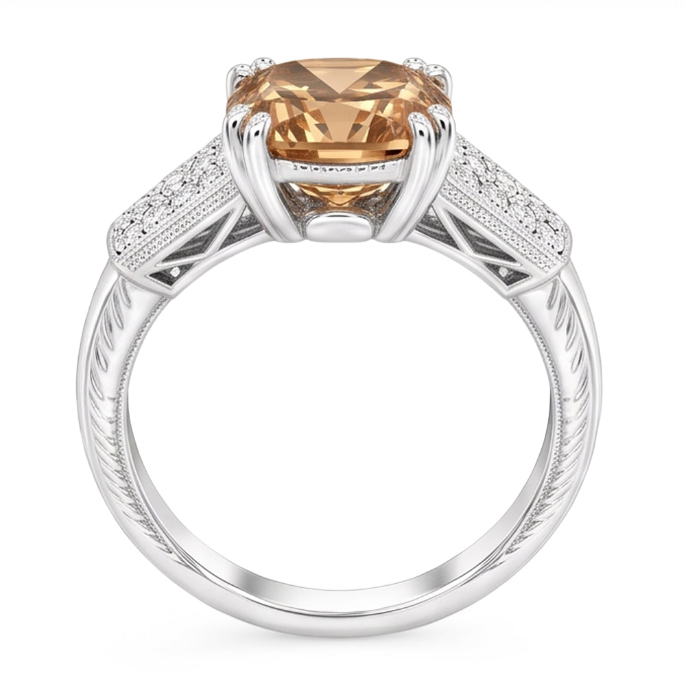 Natural Diamond Ring 1.75ct - White Gold 14K