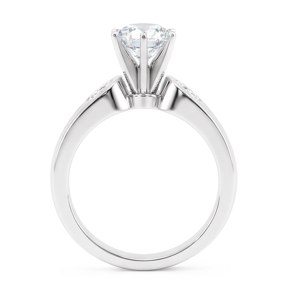 Natural Diamond Ring 1.75ct - White Gold 14K