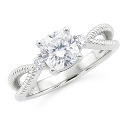 Natural Diamond Ring 1.90ct - White Gold 14K