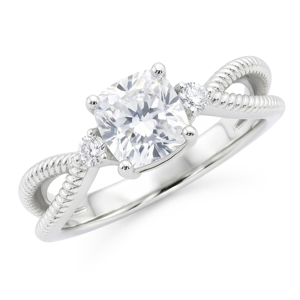 Natural Diamond Ring 1.90ct - White Gold 14K
