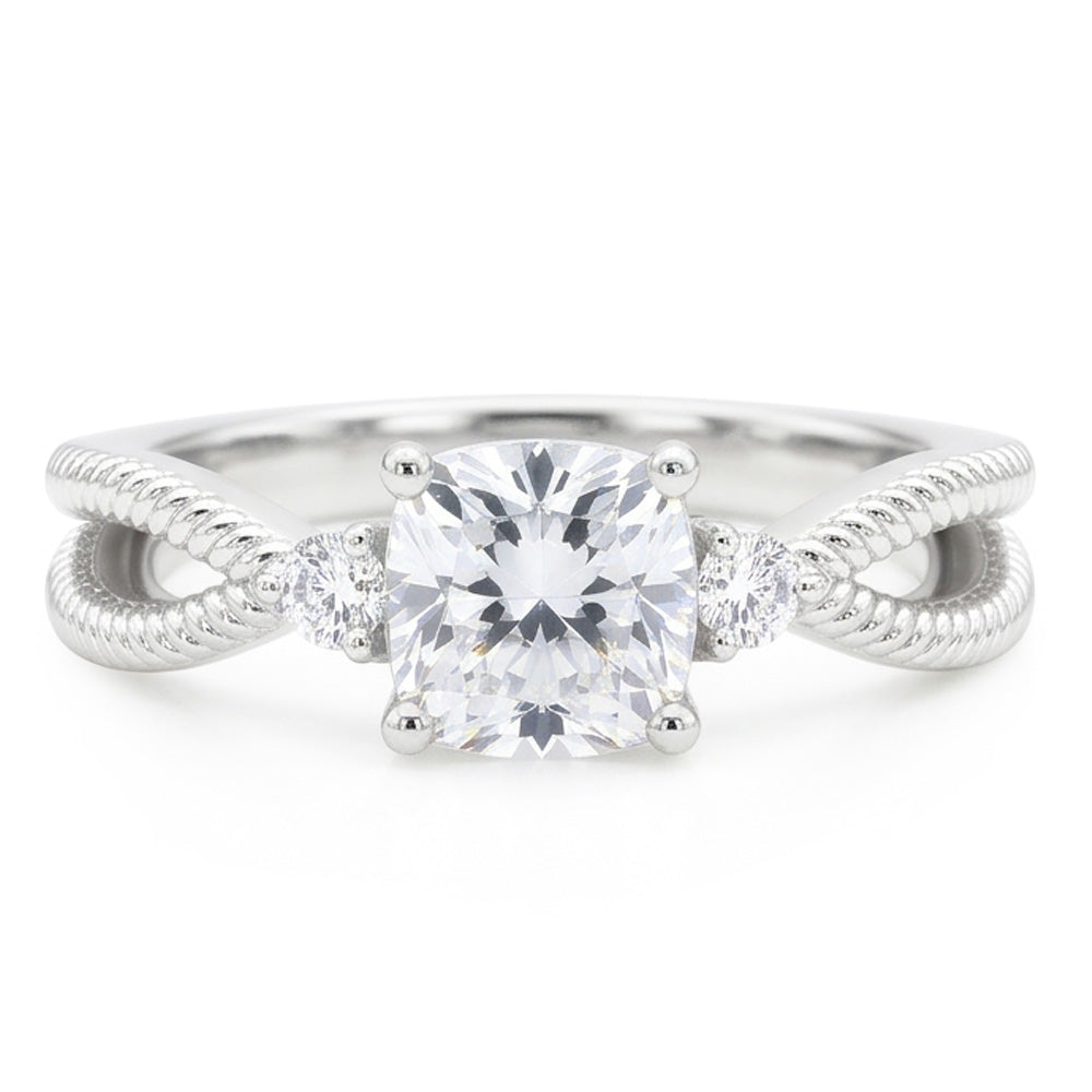 Natural Diamond Ring 1.90ct - White Gold 14K