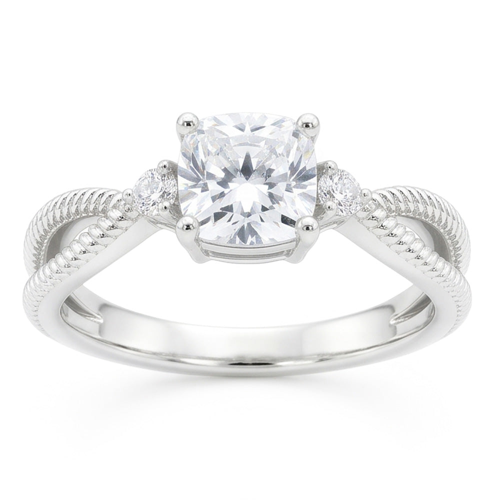 Natural Diamond Ring 1.90ct - White Gold 14K
