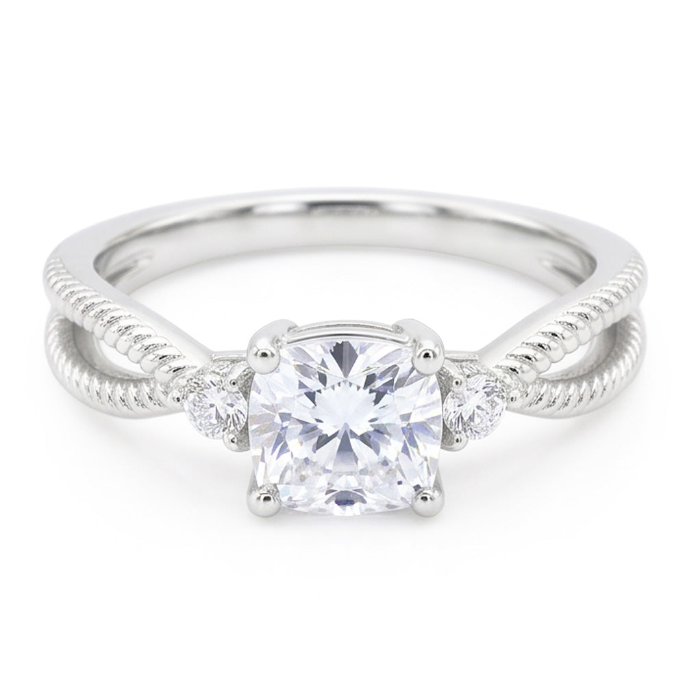 Natural Diamond Ring 1.90ct - White Gold 14K