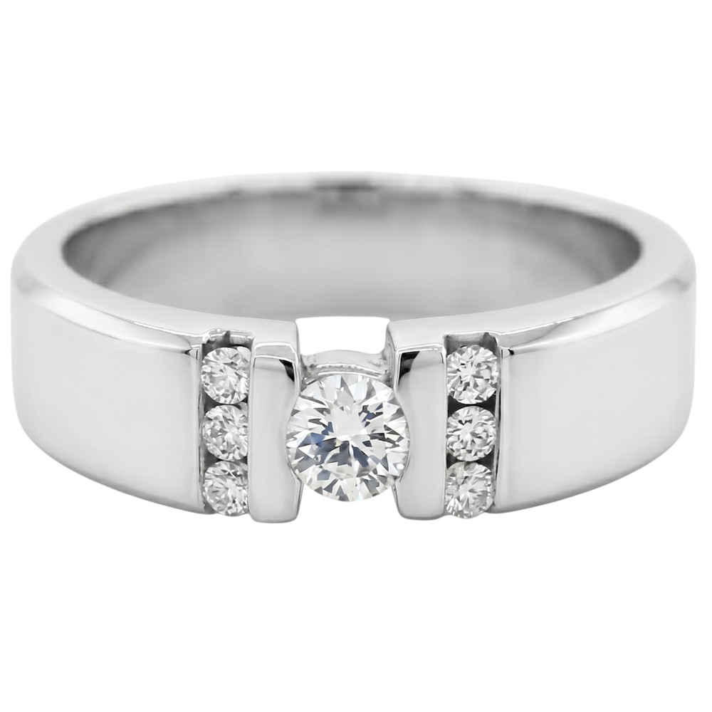 Natural Diamond Ring 1ct - White Gold 14K