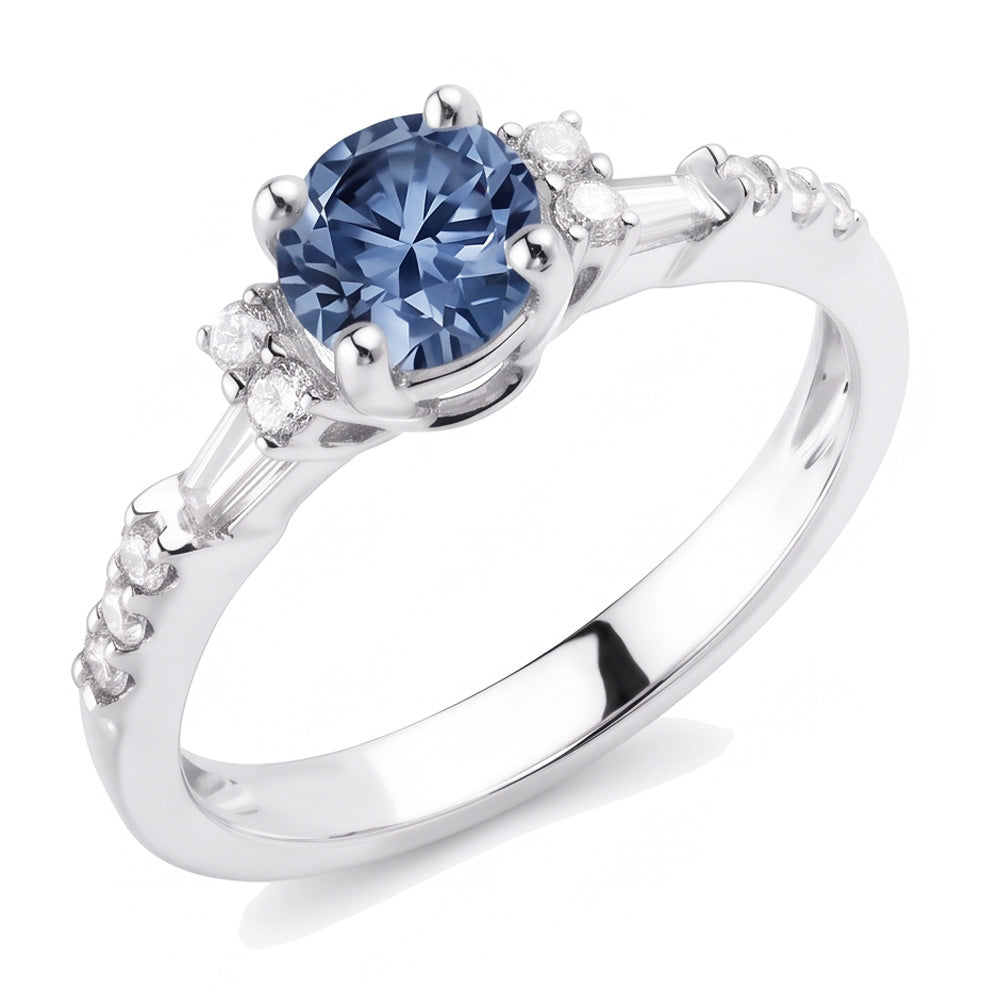 Natural Diamond Ring 1ct - White Gold 14K