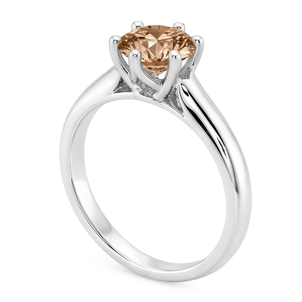 Natural Diamond Ring 1ct - White Gold 14K