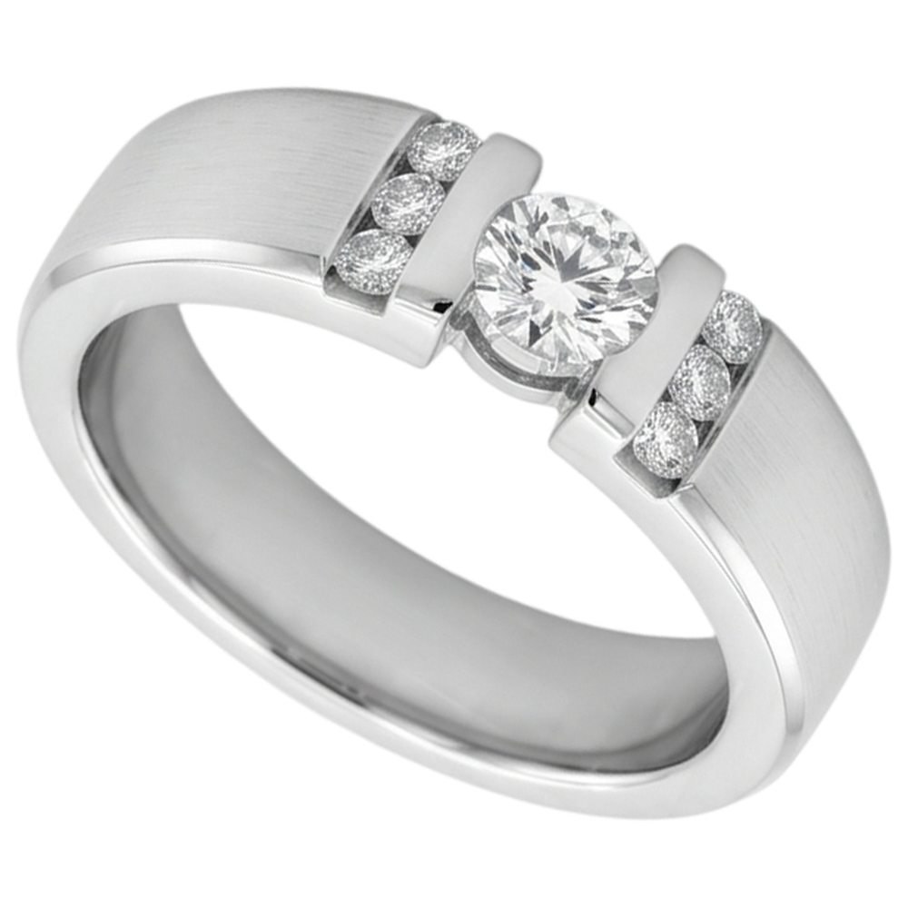 Natural Diamond Ring 1ct - White Gold 14K